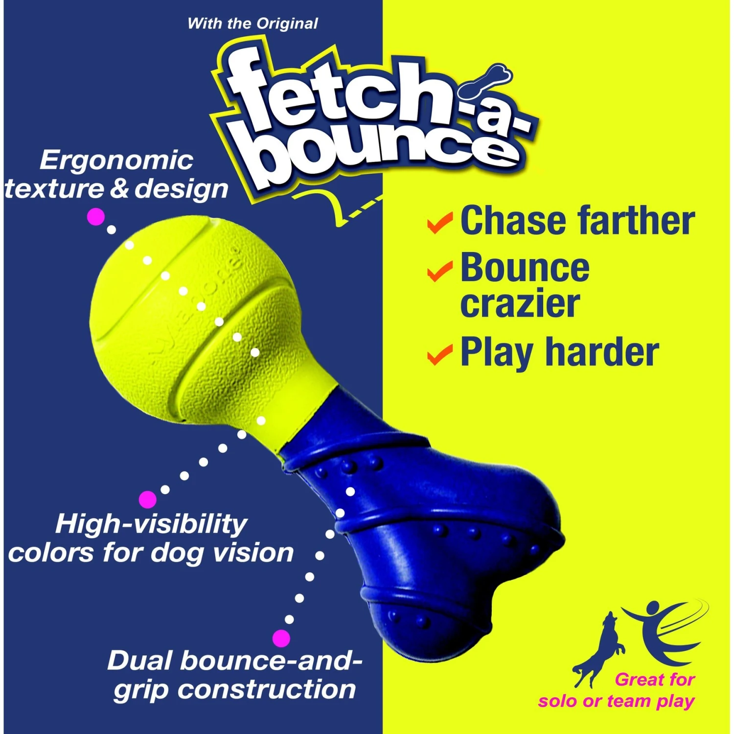 Nylabone Power Play Rubber Fetch-a-Bounce Dog Toy 5 Nylabone Power Play Rubber Fetch-a-Bounce Dog Toy - Image 3