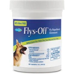 Flys-Off Fly Repellent Dog & Horse Ointment, 7-oz Tub