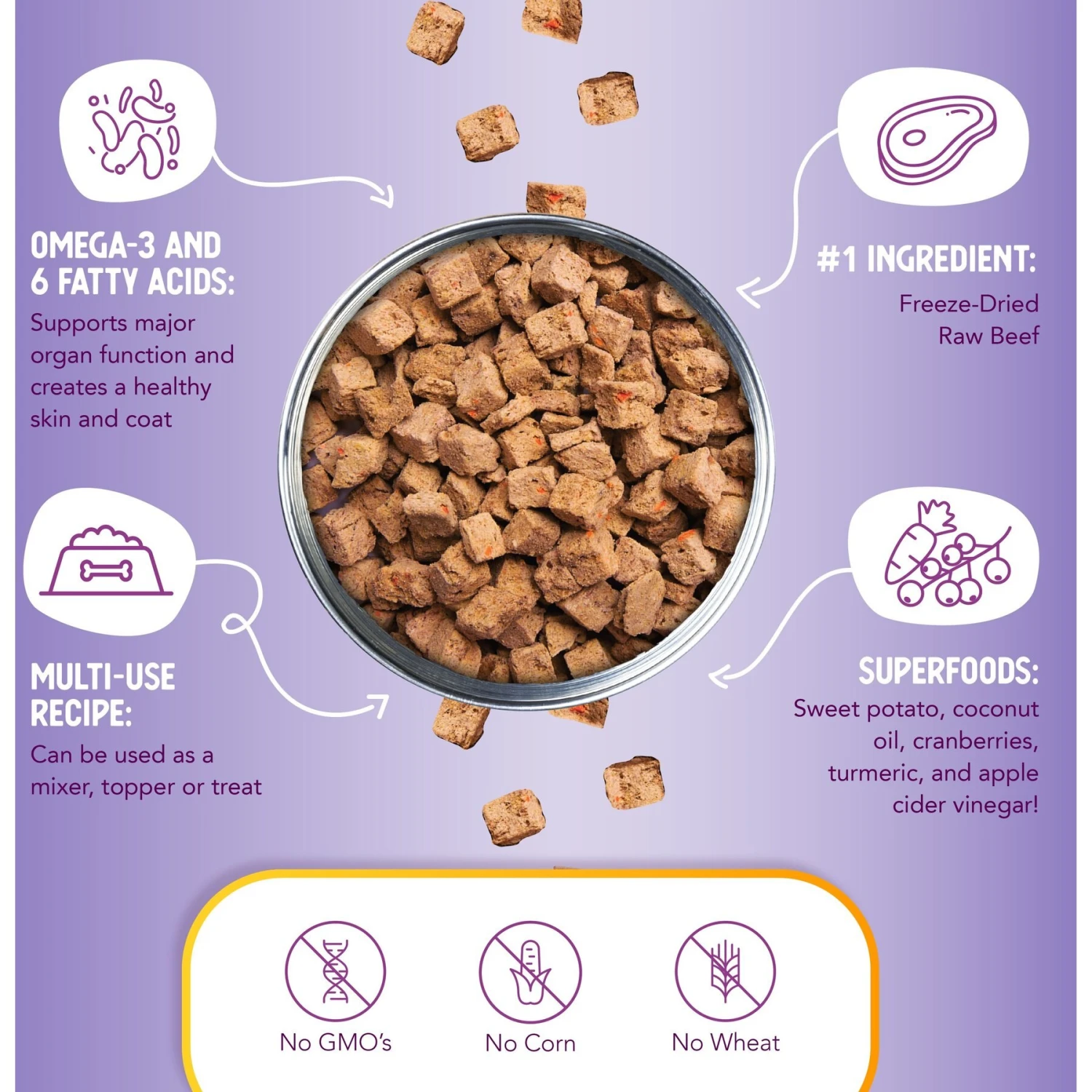 Health Extension Super Bites Beef Recipe Freeze-Dried Raw Dog Food Mixer 6 Health Extension Super Bites Beef Recipe Freeze-Dried Raw Dog Food Mixer - Image 4