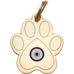 Two Tails Pet Company Paw & Evil Eye Personalized Dog & Cat ID Tag