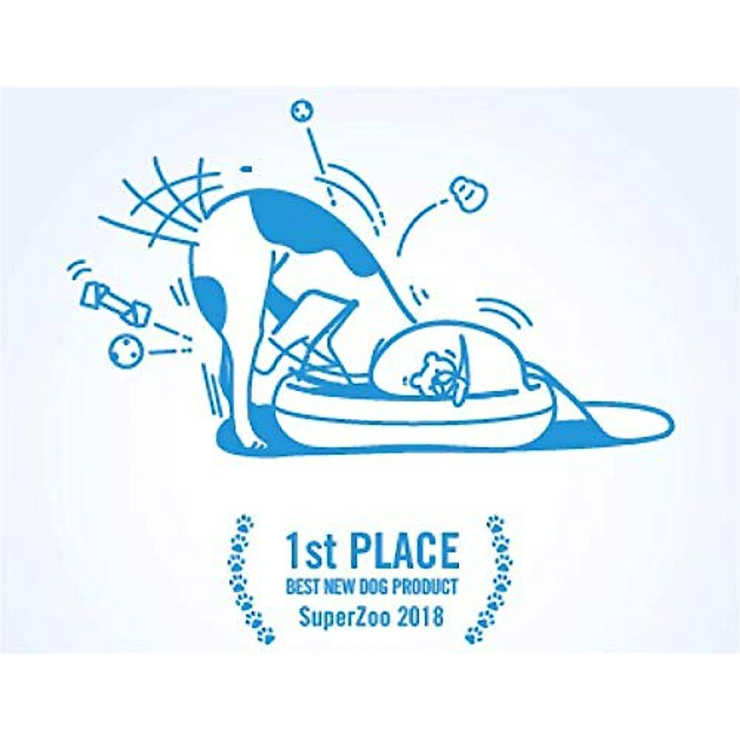 IFetch IDig Stay Dog Toy, Blue 9 IFetch IDig Stay Dog Toy, Blue - Image 7