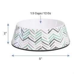 Frisco Chevron Brushed Melamine Bowl -Blue Buffalo Shop 216059 PT1. AC SS1800 V1600374248