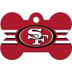 Quick-Tag NFL Bone Personalized Dog ID Tag, Large