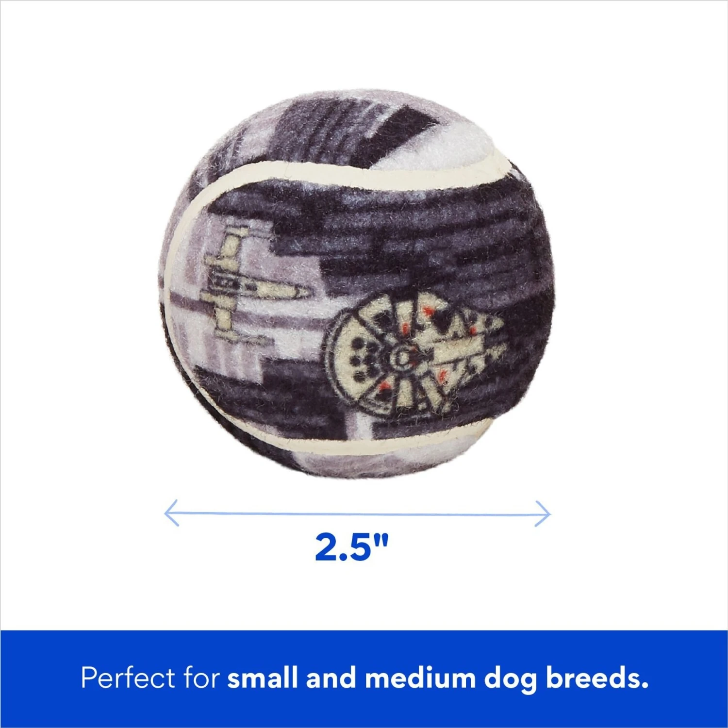 STAR WARS DEATH STAR Fetch Squeaky Tennis Ball Dog Toy, 3 Count 4 STAR WARS DEATH STAR Fetch Squeaky Tennis Ball Dog Toy, 3 Count - Image 2