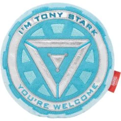 Marvel 's Ironman Arc Reactor Round Plush Squeaky Dog Toy