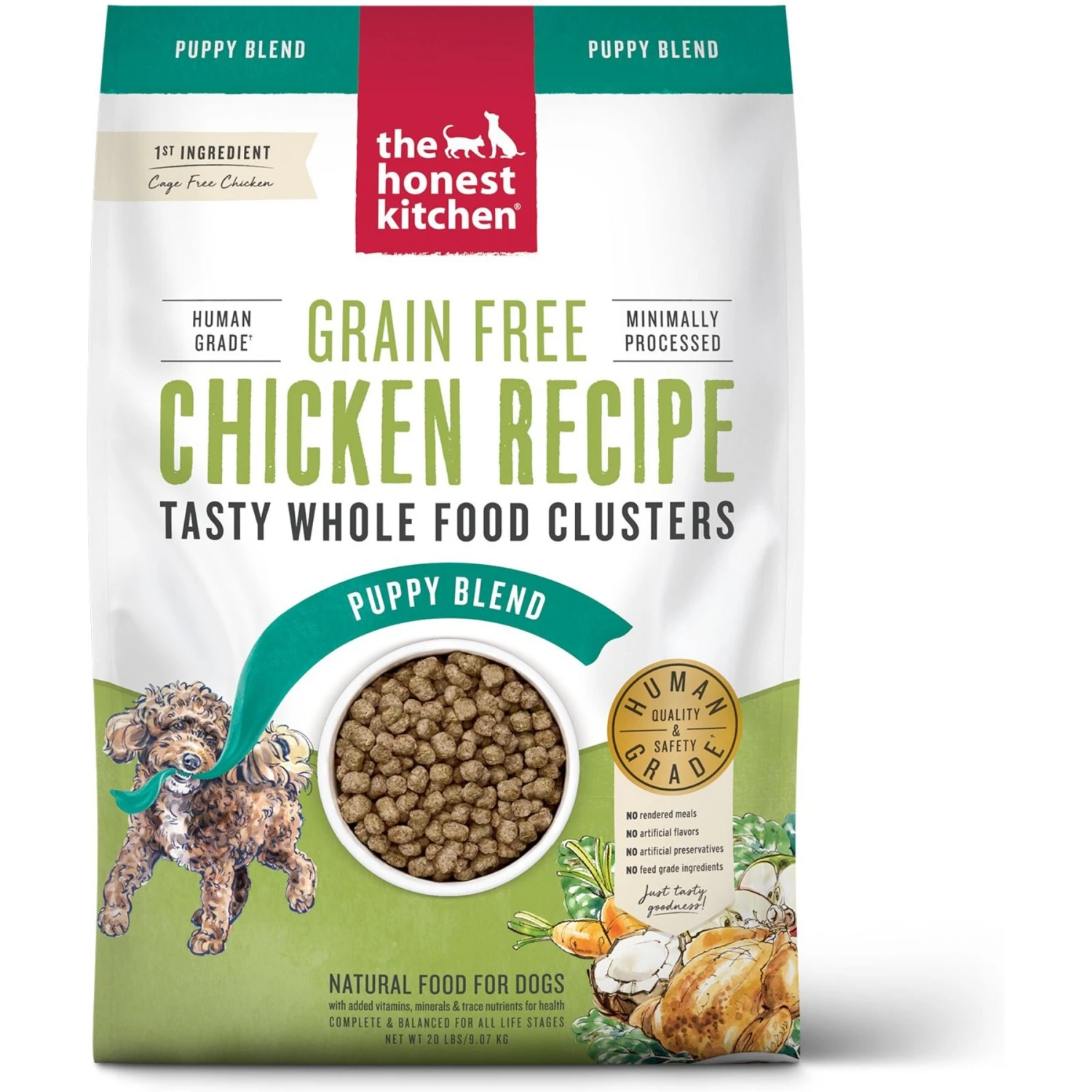 The Honest Kitchen Whole Food Clusters Chicken Recipe Puppy Blend Grain-Free Dehydrated Dog Food 3 The Honest Kitchen Whole Food Clusters Chicken Recipe Puppy Blend Grain-Free Dehydrated Dog Food