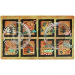 Drymate Bow Wow Squares Dog Bowl Place Mat -Blue Buffalo Shop 222052 PT2. AC SS1800 V1657656279