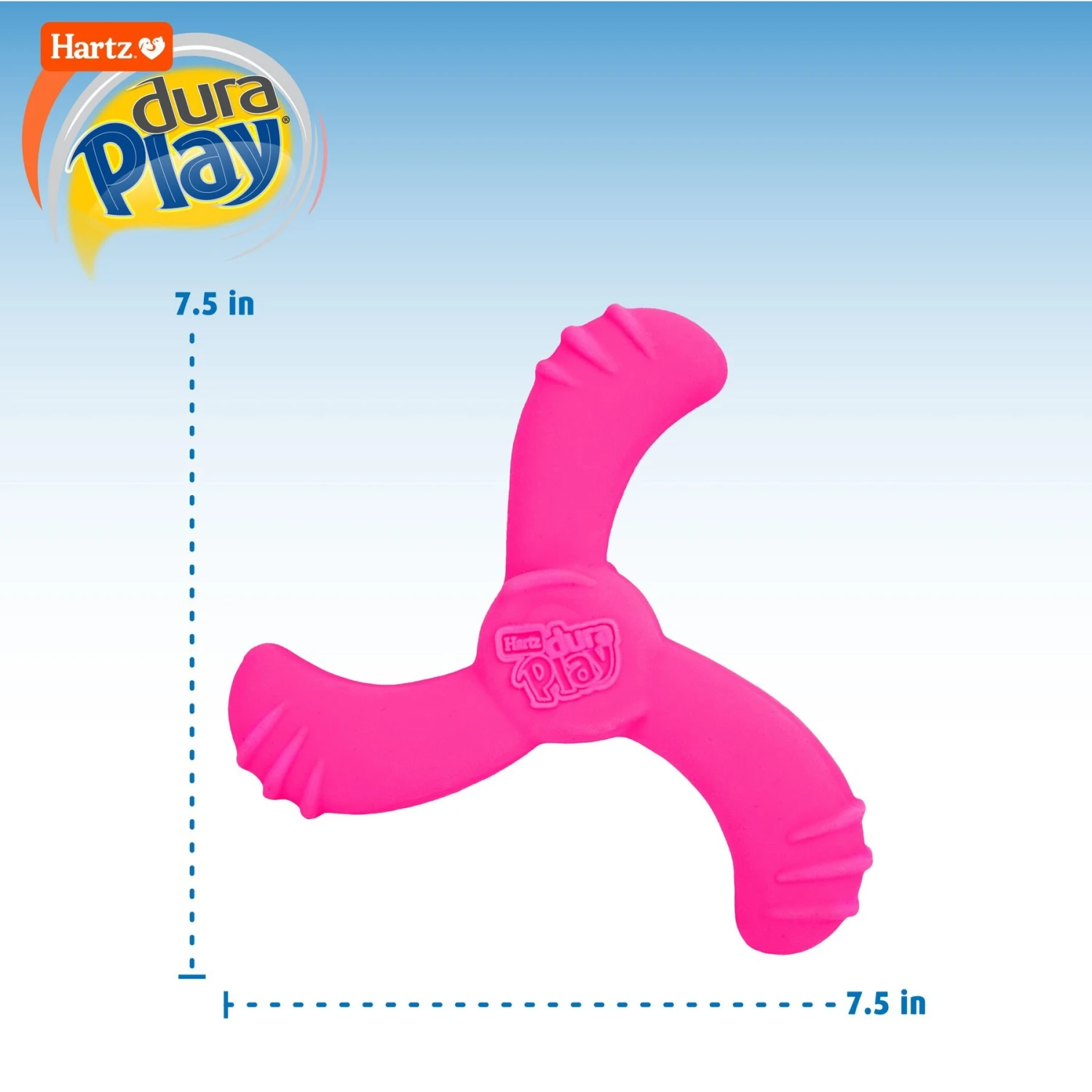 Hartz Dura Play Boomerang Bacon Scented Squeaky Latex Dog Toy, Color Varies 5 Hartz Dura Play Boomerang Bacon Scented Squeaky Latex Dog Toy, Color Varies - Image 3