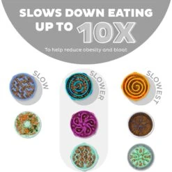 Outward Hound Fun Feeder Drop Dog Bowl, Grey -Blue Buffalo Shop 226744 PT1. AC SS1800 V1694286655