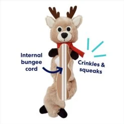 Frisco Holiday Reindeer Bungee Plush Squeaky Dog Toy -Blue Buffalo Shop 228555 PT2. AC SS1800 V1694809545