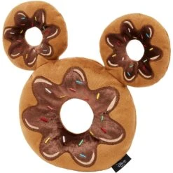 Disney Mickey Mouse Donut Plush Squeaky Dog Toy