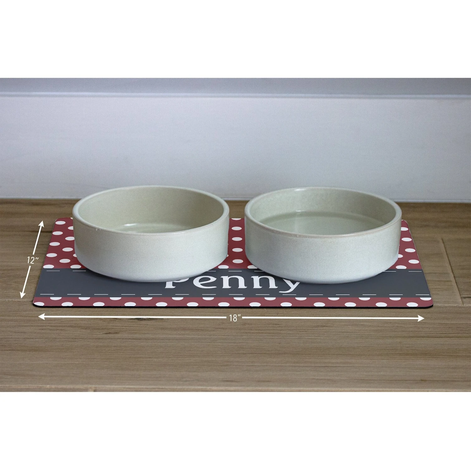 904 Custom Polka Dot Personalized Dog & Cat Placemat 5 904 Custom Polka Dot Personalized Dog & Cat Placemat - Image 3