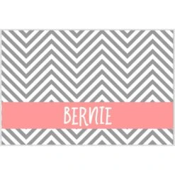 904 Custom Chevron Personalized Dog & Cat Placemat