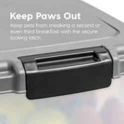 IRIS USA 3-Piece WeatherPro Airtight Stackable Dog, Cat & Bird Food Storage Container Combo With Scoop & Treat Box -Blue Buffalo Shop 231627 PT5. AC SS1800 V1586959432