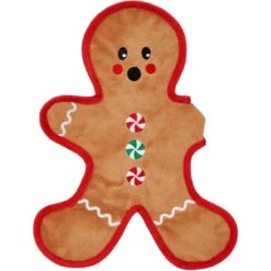 Frisco Holiday Gingerbread Man Flat Plush Squeaky Dog Toy -Blue Buffalo Shop 233241 PT3. AC SS1800 V1600872370