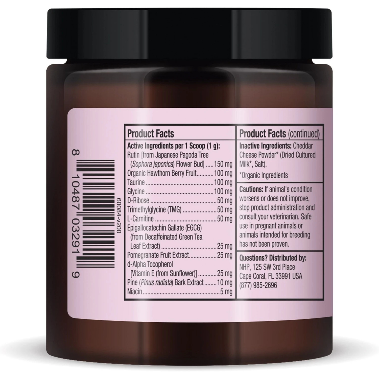 Bark And Whiskers Heart Health Dog & Cat Supplement, 3.17-oz Jar 5 Bark And Whiskers Heart Health Dog & Cat Supplement, 3.17-oz Jar - Image 3