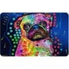 Bungalow Flooring Pug By Dean Russo Place Dog Mat, 36 X 23-in -Blue Buffalo Shop 235689 MAIN. AC SS1800 V1591390343
