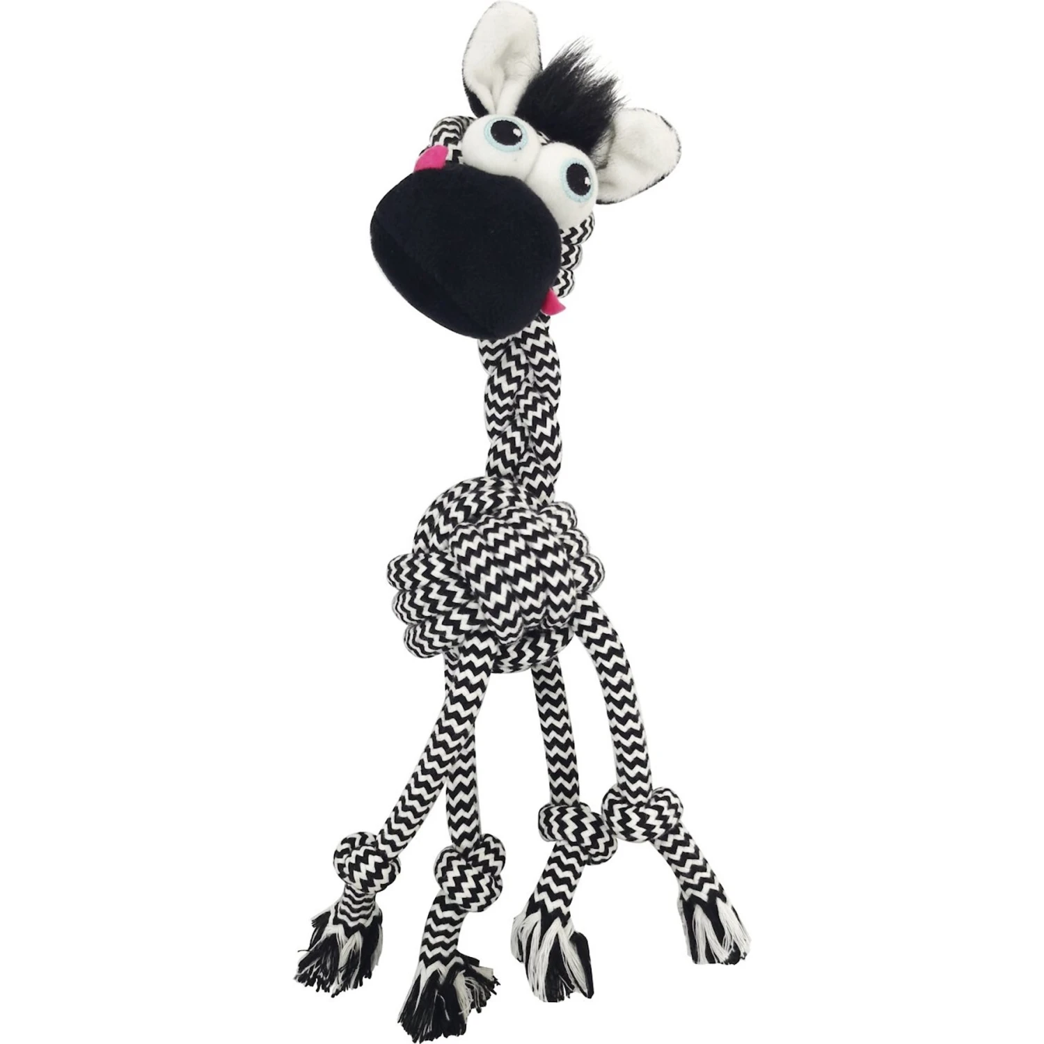 Frisco Zebra Rope Squeaky Dog Toy 3 Frisco Zebra Rope Squeaky Dog Toy