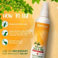 TropiClean Natural Flea & Tick Bite Relief Dog Spray, 8-oz Bottle -Blue Buffalo Shop 248267 PT5. AC SS1800 V1684454073