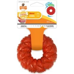 Nylabone Strong Chew Ring Braided Chew Toy For Dogs Beef