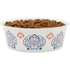 Frisco Bohemian Non-Skid Stainless Steel Dog & Cat Bowl -Blue Buffalo Shop 257195 PT2. AC SS1800 V1615311112