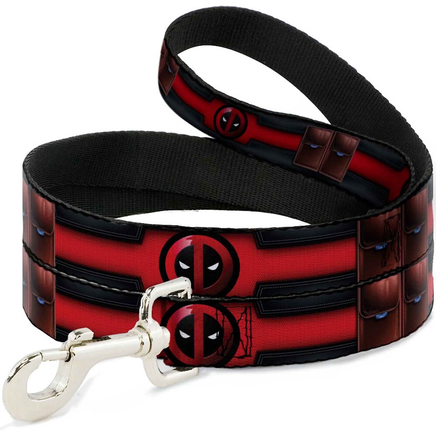 Buckle-Down Marvel Deadpool Polyester Standard Dog Leash 3 Buckle-Down Marvel Deadpool Polyester Standard Dog Leash