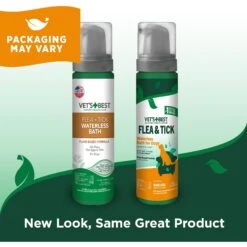 Vet's Best Flea & Tick Prevention Waterless Bath Dog Shampoo, 8-oz Bottle -Blue Buffalo Shop 258866 PT2. AC SS1800 V1604095952