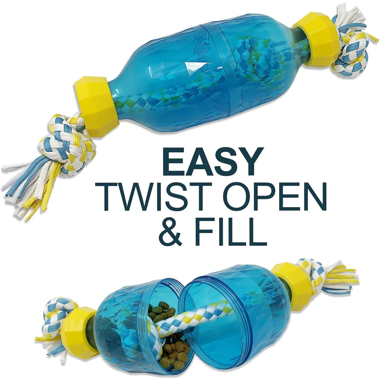 OurPets IQ Treat Double Bottle Treat Dispensing Rope Dog Toy, Large 5 OurPets IQ Treat Double Bottle Treat Dispensing Rope Dog Toy, Large - Image 3