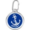 Red Dingo Anchor Stainless Steel Personalized Dog & Cat ID Tag, Blue
