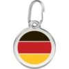 Red Dingo German Flag Stainless Steel Personalized Dog & Cat ID Tag -Blue Buffalo Shop 259987 MAIN. AC SS1800 V1698951643