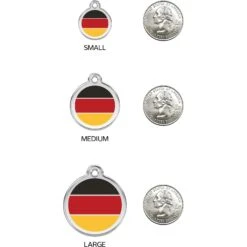 Red Dingo German Flag Stainless Steel Personalized Dog & Cat ID Tag -Blue Buffalo Shop 259987 PT8. AC SS1800 V1617700306
