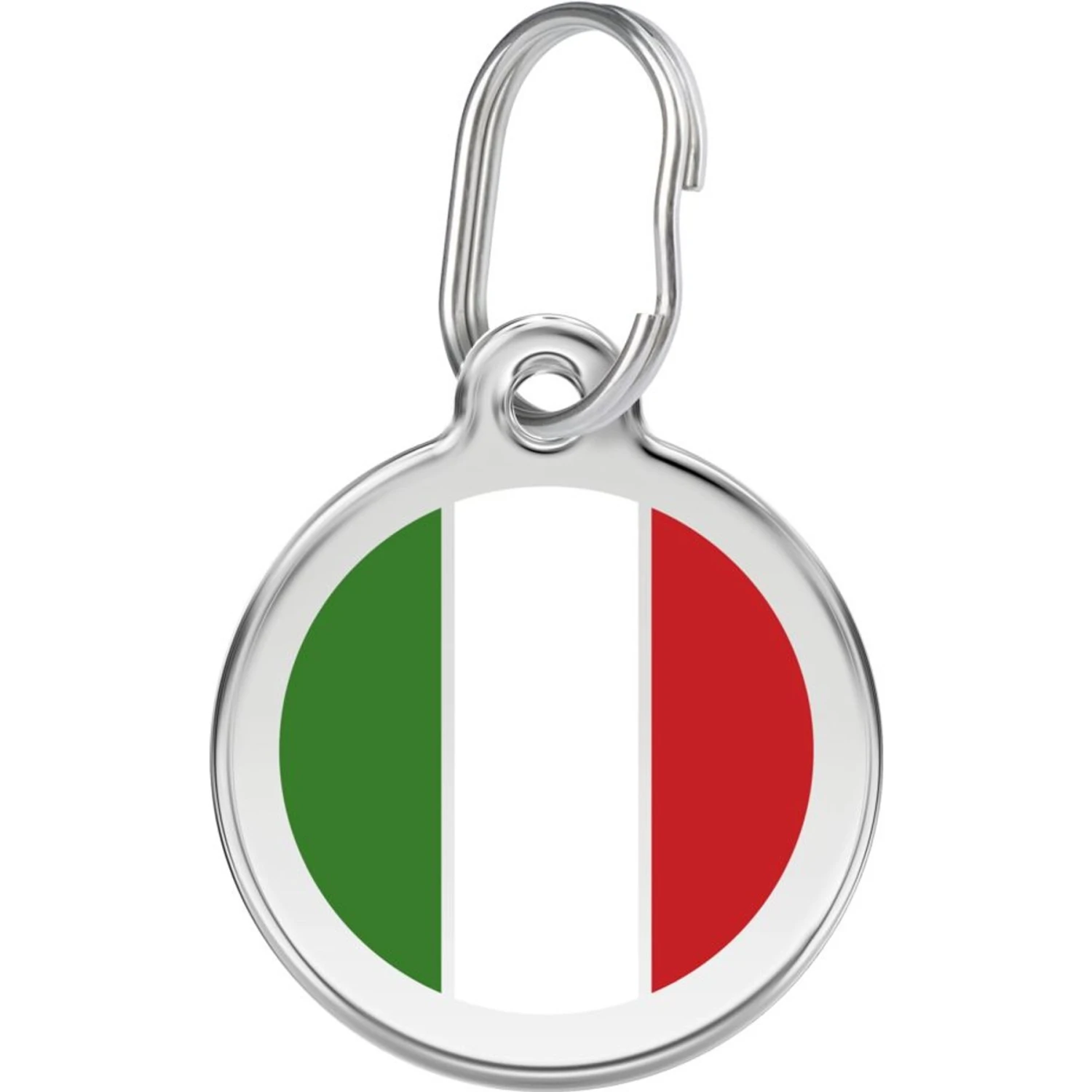 Red Dingo Italian Flag Stainless Steel Personalized Dog & Cat ID Tag 3 Red Dingo Italian Flag Stainless Steel Personalized Dog & Cat ID Tag