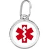 Red Dingo Medical Alert Stainless Steel Personalized Dog & Cat ID Tag -Blue Buffalo Shop 260305 MAIN. AC SS1800 V1698958969