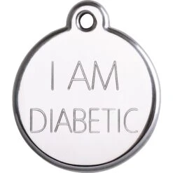 Red Dingo Medical Alert Stainless Steel Personalized Dog & Cat ID Tag -Blue Buffalo Shop 260305 PT6. AC SS1800 V1610309545