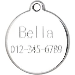 Red Dingo Medical Alert Stainless Steel Personalized Dog & Cat ID Tag -Blue Buffalo Shop 260305 PT7. AC SS1800 V1610175143