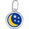 Red Dingo Moon & Stars Stainless Steel Personalized Dog & Cat ID Tag -Blue Buffalo Shop 260313 MAIN. AC SS1800 V1700602777