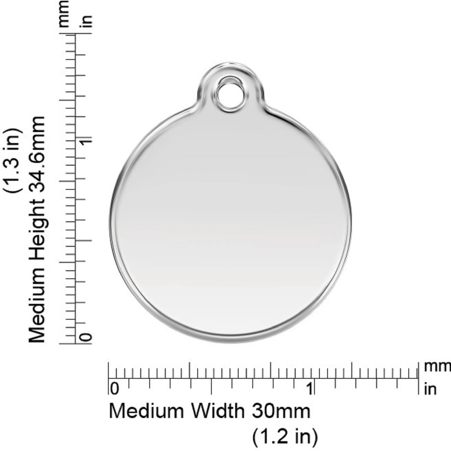 Red Dingo Mountains Stainless Steel Personalized Dog & Cat ID Tag 5 Red Dingo Mountains Stainless Steel Personalized Dog & Cat ID Tag - Image 3