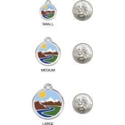 Red Dingo Mountains Stainless Steel Personalized Dog & Cat ID Tag 17 Red Dingo Mountains Stainless Steel Personalized Dog & Cat ID Tag -Blue Buffalo Shop 260330 PT8. AC SS1800 V1617683810