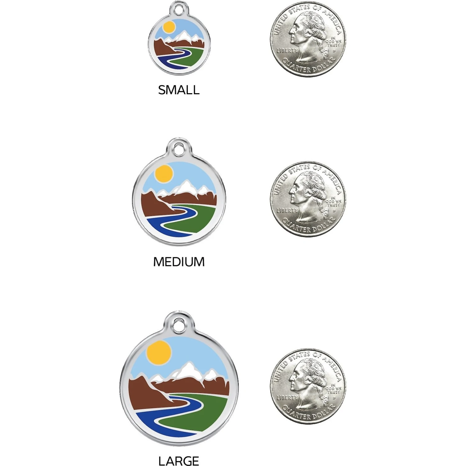 Red Dingo Mountains Stainless Steel Personalized Dog & Cat ID Tag 10 Red Dingo Mountains Stainless Steel Personalized Dog & Cat ID Tag - Image 8