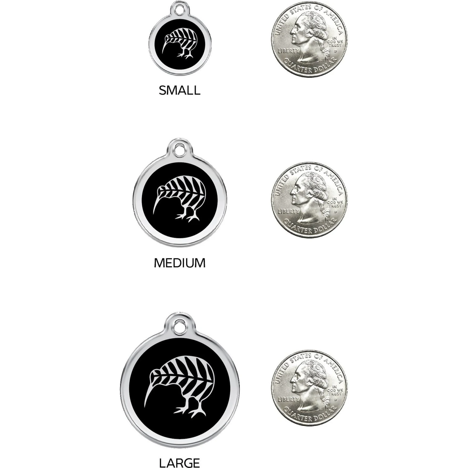 Red Dingo Kiwi Bird Stainless Steel Personalized Dog & Cat ID Tag 8 Red Dingo Kiwi Bird Stainless Steel Personalized Dog & Cat ID Tag - Image 6