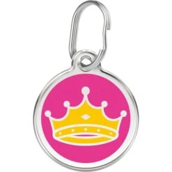 Red Dingo Queen's Crown Stainless Steel Personalized Dog & Cat ID Tag