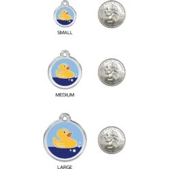 Red Dingo Rubber Duck Stainless Steel Personalized Dog & Cat ID Tag -Blue Buffalo Shop 260455 PT8. AC SS1800 V1617691027