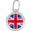 Red Dingo United Kingdom Flag Stainless Steel Personalized Dog & Cat ID Tag -Blue Buffalo Shop 260649 MAIN. AC SS1800 V1698951834
