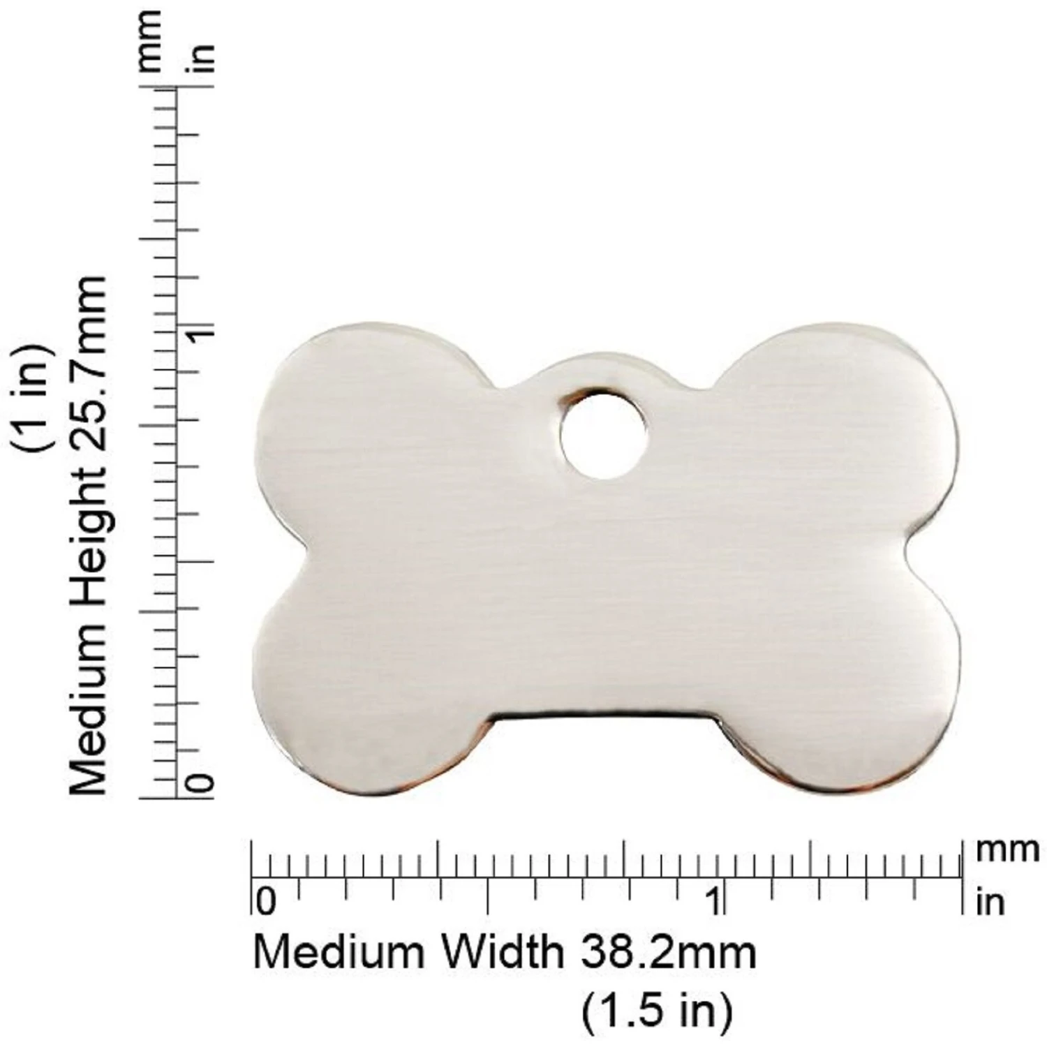 Red Dingo Bone Personalized Silver Stainless Steel Dog ID Tag 4 Red Dingo Bone Personalized Silver Stainless Steel Dog ID Tag - Image 2