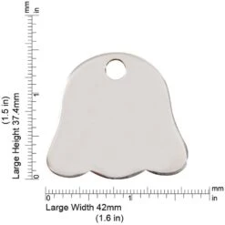 Red Dingo Dog Face Stainless Steel Personalized Dog ID Tag -Blue Buffalo Shop 260751 PT2. AC SS1800 V1613060809