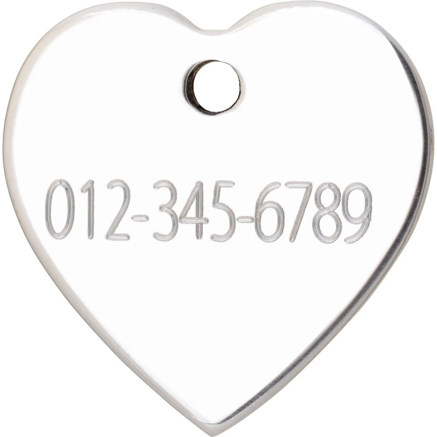 Red Dingo Heart Personalized Silver Stainless Steel Dog & Cat ID Tag 5 Red Dingo Heart Personalized Silver Stainless Steel Dog & Cat ID Tag - Image 3