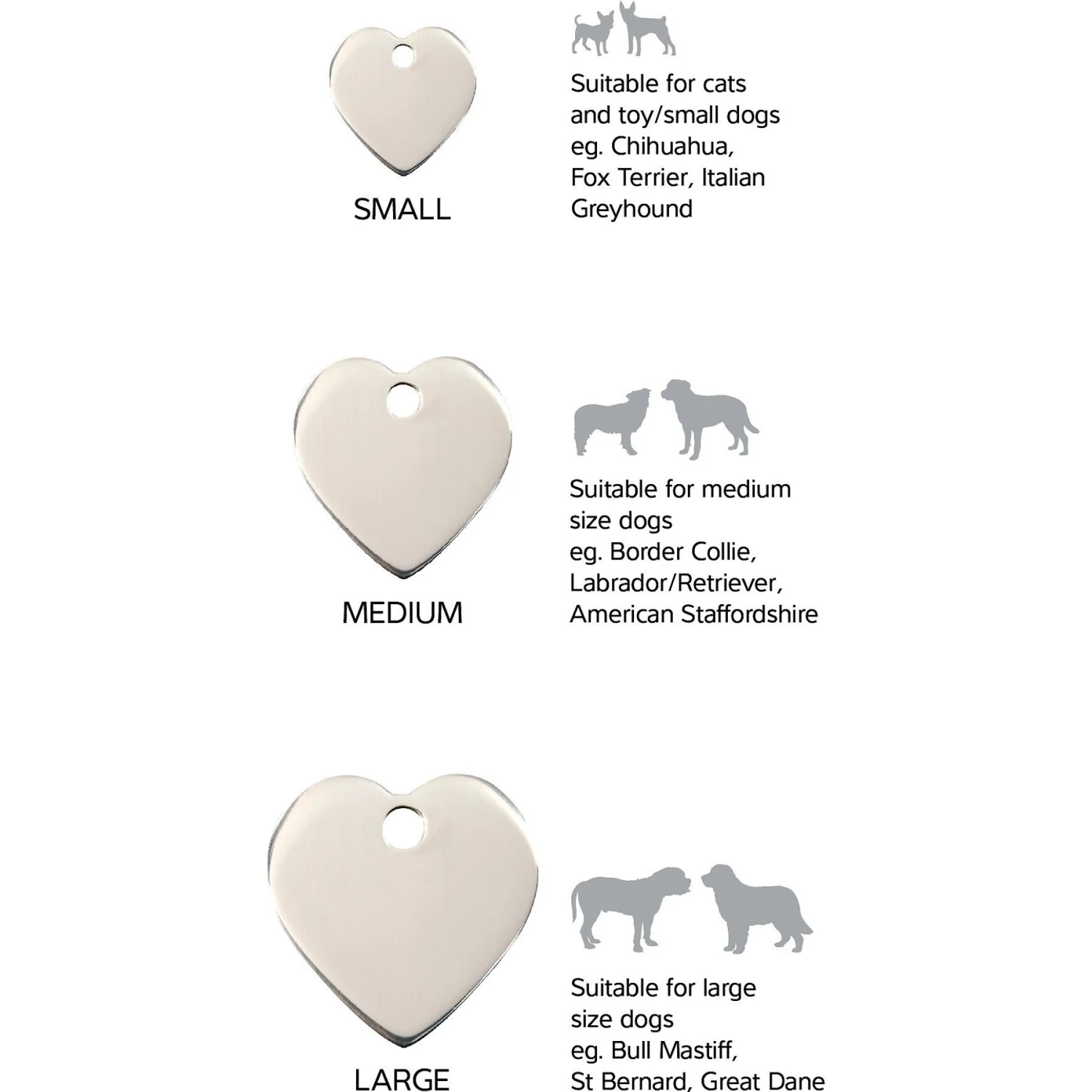 Red Dingo Heart Personalized Silver Stainless Steel Dog & Cat ID Tag 7 Red Dingo Heart Personalized Silver Stainless Steel Dog & Cat ID Tag - Image 5