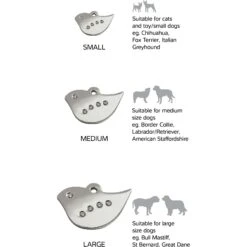 Red Dingo Bird Crystal Diamante Stainless Steel Personalized Dog & Cat ID Tag -Blue Buffalo Shop 260771 PT6. AC SS1800 V1623974851