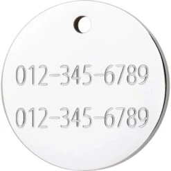 Red Dingo Circle Crystal Diamante Stainless Steel Personalized Dog & Cat ID Tag -Blue Buffalo Shop 260780 PT3. AC SS1800 V1610282844