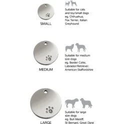 Red Dingo Circle Crystal Diamante Stainless Steel Personalized Dog & Cat ID Tag -Blue Buffalo Shop 260780 PT6. AC SS1800 V1623970055